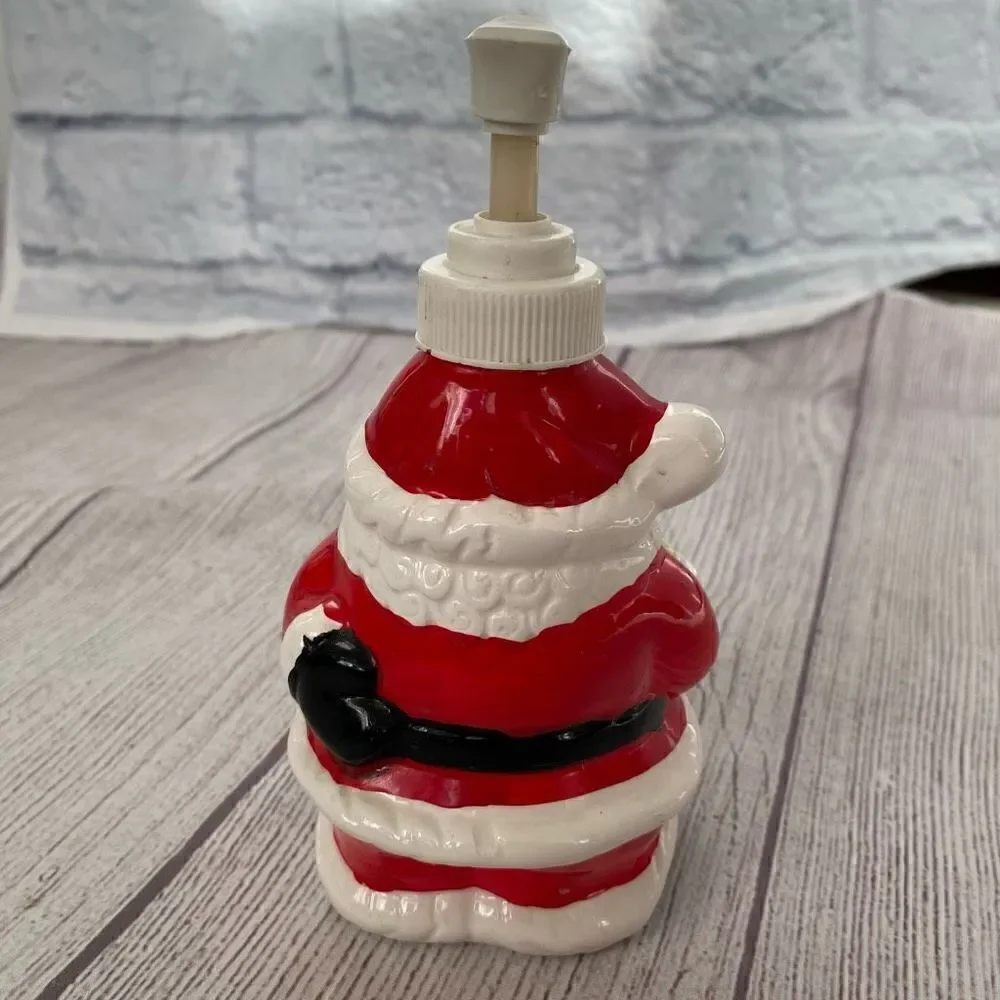 Vintage Santa soap dispenser 6.5”x3”
